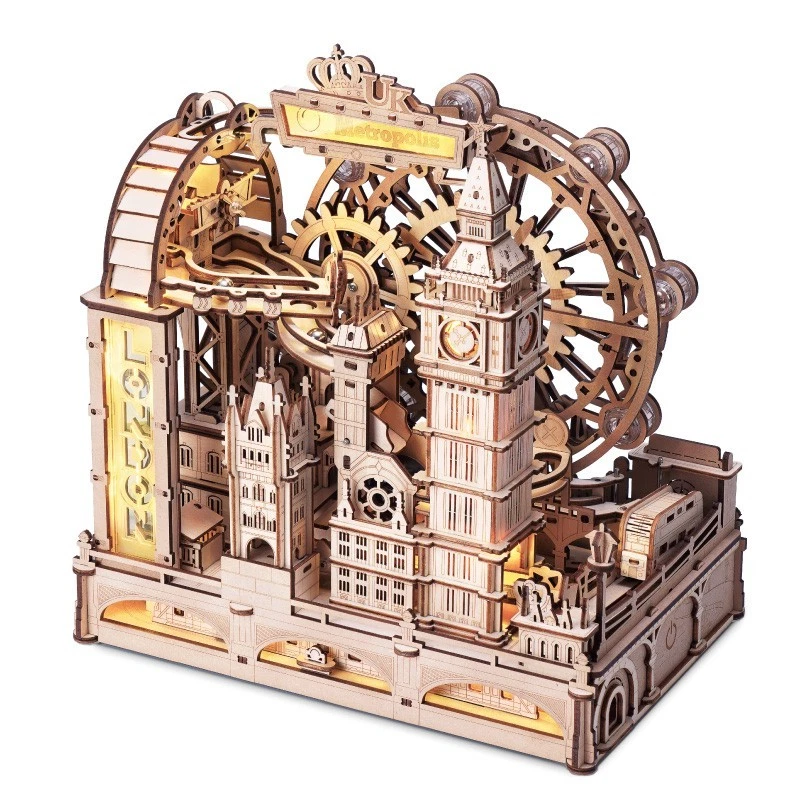 ROKR Marble Travel · London 3D Wooden Puzzle Marble Run Model Kit  Puzzle Gift - Image 2 of 4