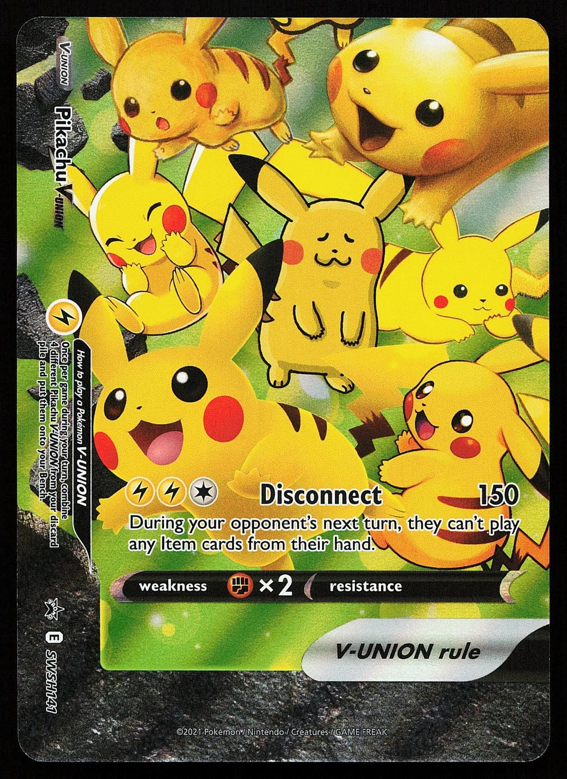 Pikachu V-Union SWSH141 Holo Sword & Shield Promo Pokemon Card