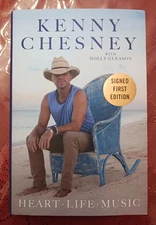 SIGNED Kenny Chesney Autographed Book - Heart Life Music (1st/1st HC, 2025, HOF)