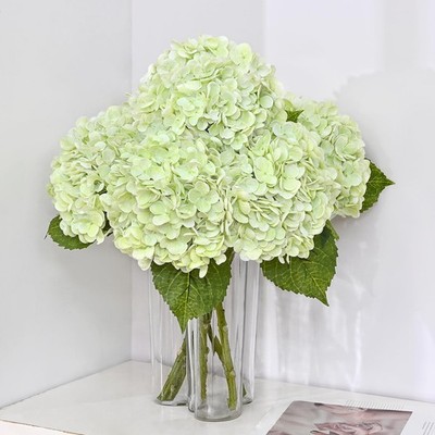 3Pcs 21in Hydrangea Artificial Flowers, Latex Real Touch Hydrangeas Lifelike ...
