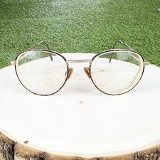 Vtg Luxottica Mirari 5512 Eyeglasses Brown Tort Gold Frame Round 52-20-140 Italy