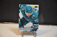 2025-26 Upper Deck Series 1 Hockey card #136 Macklin Celebrini San Jose Sharks