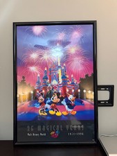 Vintage 1996 Walt Disney World 25th Anniversary Poster Magical Years Castle