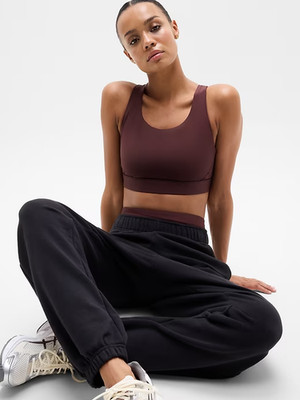 Athleta Interval Sports Bra A-C L Large | Garnet #413272 NEW