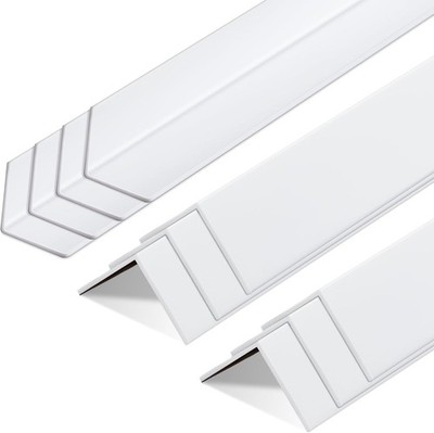 Sasylvia 10 Pcs Wall Corner Protector Guards Vinyl 3/4 x 48 Inches Corner Tri...