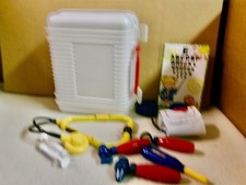Kids Pretend Play Doctor Kit Playset with Carrying Case W 2 Latches. J 