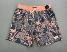 O'Neill Mens Redondo Floral Print 17" Volley Lined Swim Trunks Sz M - 60