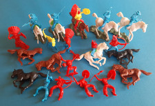 f05. INDIANER+COWBOYS..hong-kong..STECKFIGUREN..zu elastolin.timpo.heinerle..gut