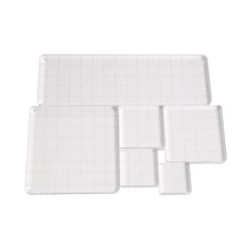 6 Pieces Stamp Blocks Acrylic Clear Stamping Blocks Tools with Grid Lines2998