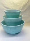 Vintage Pyrex Bowl Set Robin Egg Blue 403, 402 & 401 Nesting Bowls