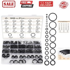 O Ring Kit 1050 PCS, O Ring Assortment Kit 21 Size, Metric Nitrile Rubber O R...