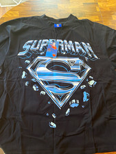 Superman DC Comics Double-Sided Graphic T-Shirt Black Men s L Crew Neck