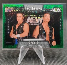 2022 Upper Deck AEW Green Pyro /399 #85 2Point0 Wrestling Card