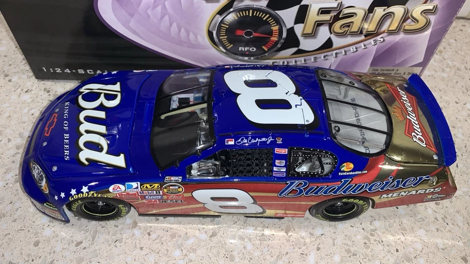 Dale Earnhardt Jr 2007 Budweiser Stars Stripes #8 Chevy QVC dorado cromo 1/24 nuevo Foto 3 de 4
