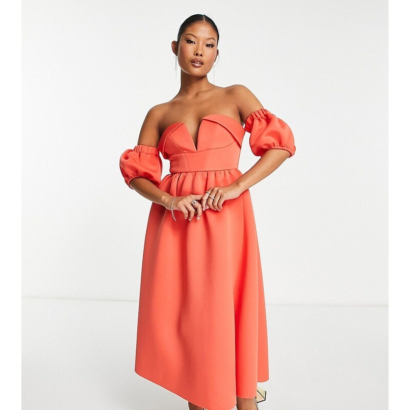 ASOS Midi Dress 4 Coral Princess Sweetheart Coquette Fairy Romantic Balletcore | eBay ASOS Midi Dress 4 Coral Princess Sweetheart Coquette Fairy Romantic Balletcore | eBay