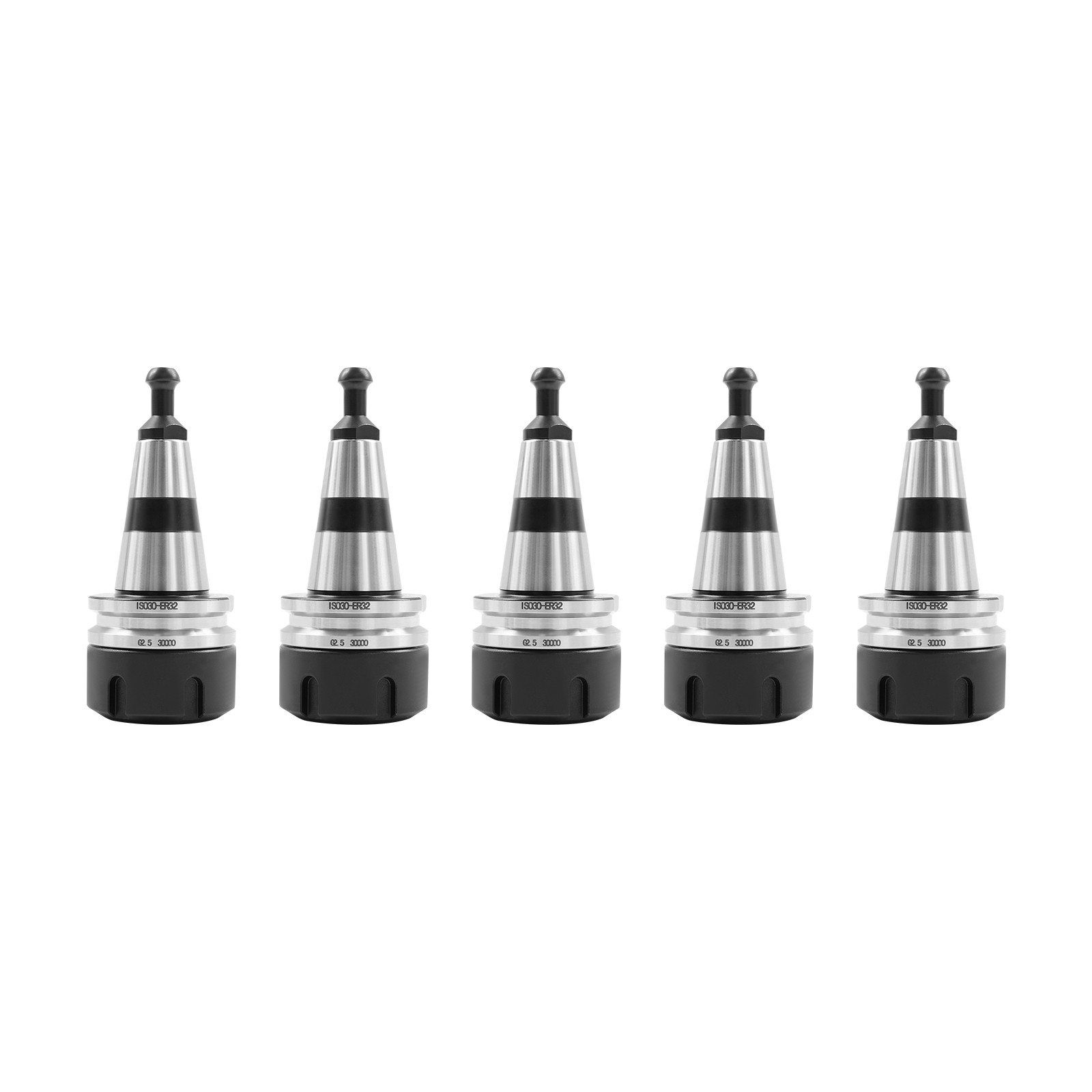 5Pcs ER32-50L Collets Sets ISO30 Balance Collet Chucks Kits with Spanner Wrench thumbnail 13