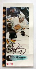 Original 1995-96  NHL Vancouver Canucks Cliff Ronning  Signed Hockey Photo Card