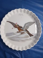 Rare Portmerion Fieldware No. 3 Turdus Pilaris 10 3/4  Quiche Dish