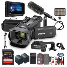 Canon XA60 PAL Professional UHD 4K Camcorder Microphone 7" Monitor More