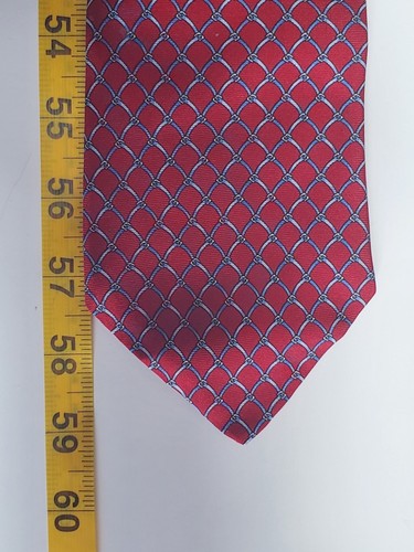 Brooks Brothers Brooks Silk Tie Necktie Print Geometric Red England 59 x 3.75in - Picture 3 of 11