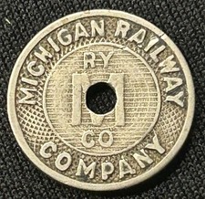 Battle Creek Michigan Railway Company  One Fare MI-60a Atwood Coffee Token