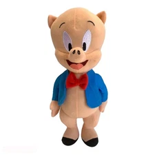 Porky Pig Plush Toy Looney Tunes Cartoon Character 8 inch New with Tag