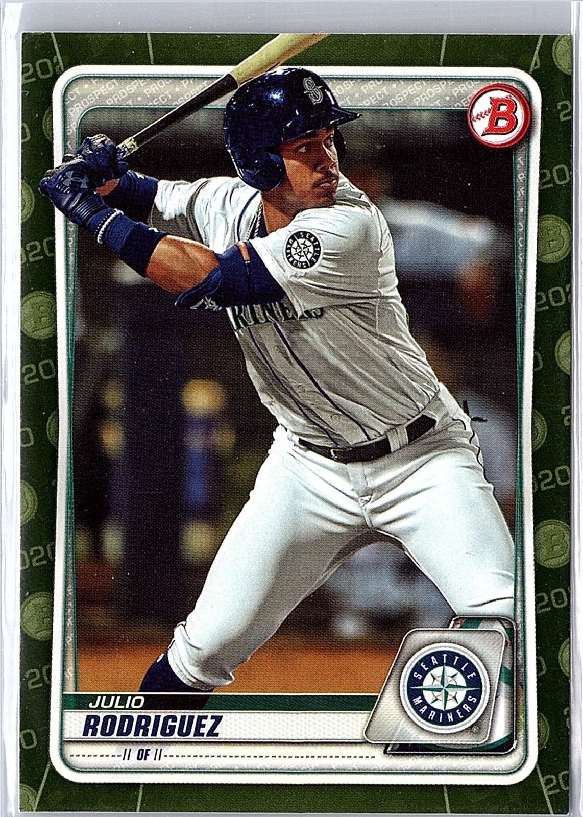 Julio Rodriguez 2020 Bowman Prospects Camo Boarder #BP-19 Rookie Mariners