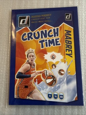 2025 Panini Donruss WNBA - Marina Mabrey Crunch Time Blue Press Proof #13