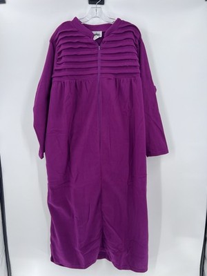 magenta polyester fleece zip-up jacket made by Metropolitan.