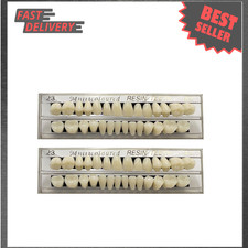 False Teeth Set 56 Pieces Synthetic Resin Dental Tooth Upper Lower Denture Party
