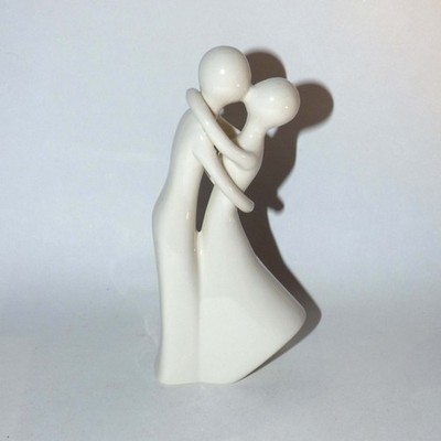 Vintage Minimalistic Tiziano Design Ceramic Kissing Couple Figurine Germany