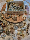 5 lb Rhinestone and Vintage Broken Costume Jewelry Grab Bag for Repair and Parts