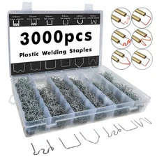 Plastic Welding Staples 3000 pcs,6 Types Hot Staples for Decoration,Auto Repa...
