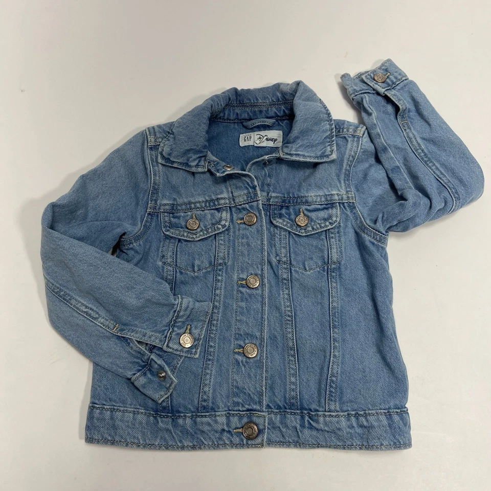 Chaqueta vaquera bordada Gap Disney Minnie Mouse talla 5 100 % algodón Foto 3 de 4