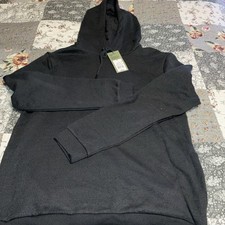 Goodfellow Co. Men's Textured Fleece Hooded Sweatshirt - MEDIUM Charcoal New