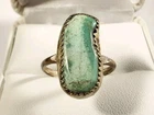 VINTAGE NAVAJO 925 STERLING SILVER TURQUOISE SIZE 8 RING 2.6g