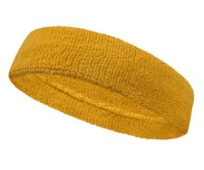 COUVER Sweatbands Sports Headband Moisture Wicking One Size, Golden Yellow