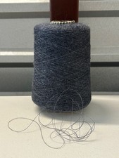 Cone Spool SOFT Peru 2/55 COBWEB Baby Alpaca Bamboo Yarn 13.1oz 372g 7010 Blue C