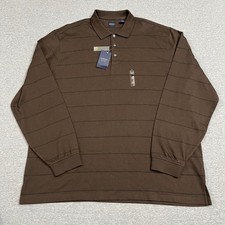Vintage Arrow Polo Button Shirt 2XLT Brown NWT