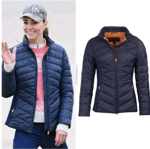 Barbour Navy Blue Marigold Longshore Quilted Puffer Jacket ASO Royal Uk 14 Us 10