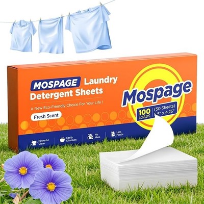 Mospage Tough on Stains Laundry Detergent Sheets bulks