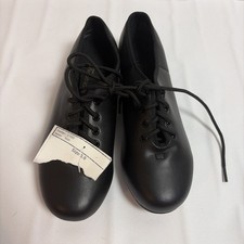 Theatricals Girls/Unisex Tap Shoes Size 5 Black Lace Up Dance