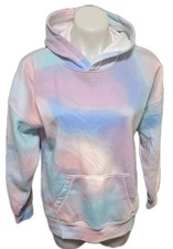 So Long Sleeve Tie Dyed Pastel Hoodie Girl's/ Kid's Plus Size 16 Cotton Blend