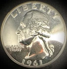 1961 90% Silver Washington Quarter PROOF Coin From US Mint Proof Set .900 Fine