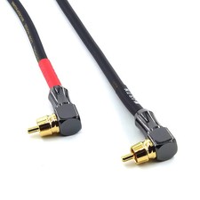 WJSTN 90 Degree Right Angle RCA Cable RCA to RCA Audio Cable Stereo Audio Cab...
