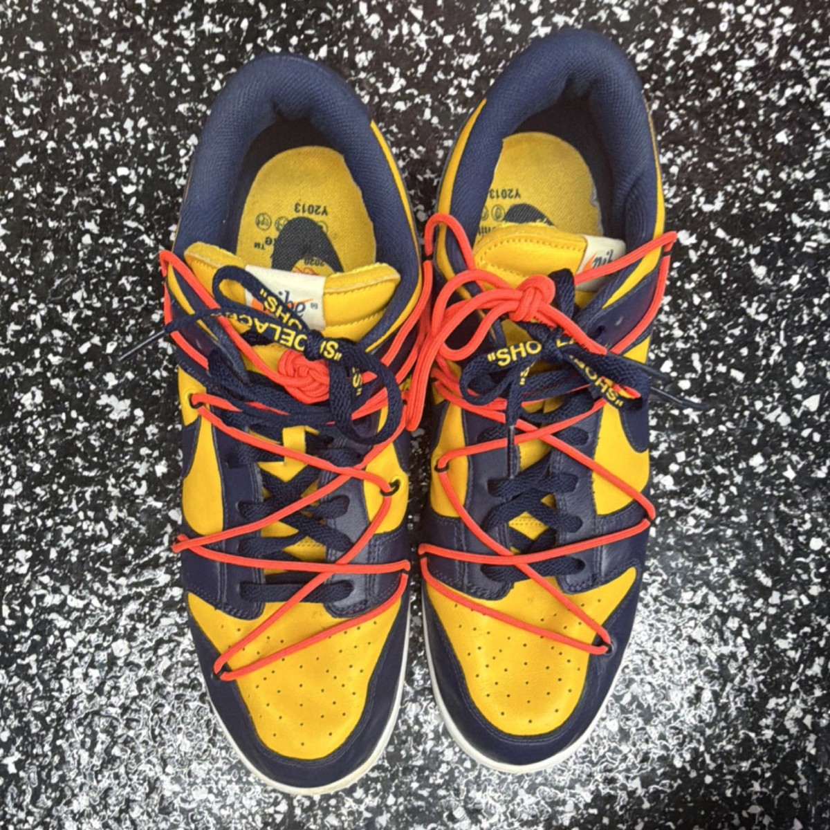 Nike Dunk Low Off-White Michigan University Gold Navy Men's