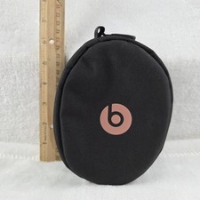 Beats by Dre Black Zippered Headphone Carrying Case, White Interior w/ Pink
