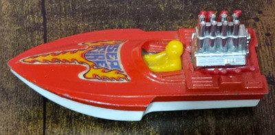 Matchbox Lesney Superfast 5 Seafire, seltener rot, weißer Rumpf, gelber Fahrer