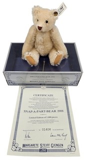Steiff Snap A Part TeddyBear 1908 Replica Limited Edition Button in Ear 17cm