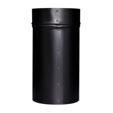 Imperial BM0042 Black 24 ga. Steel Stove Pipe 6 Dia. x 12 L in. for Wood Stoves